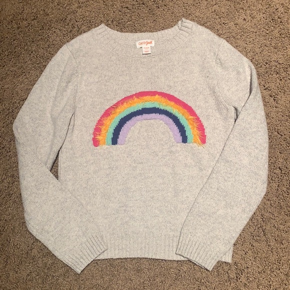 Cat Jack Fuzzy Rainbow Sweater | Poshmark